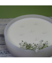 Bougie ronde blanche à poser ou flottante