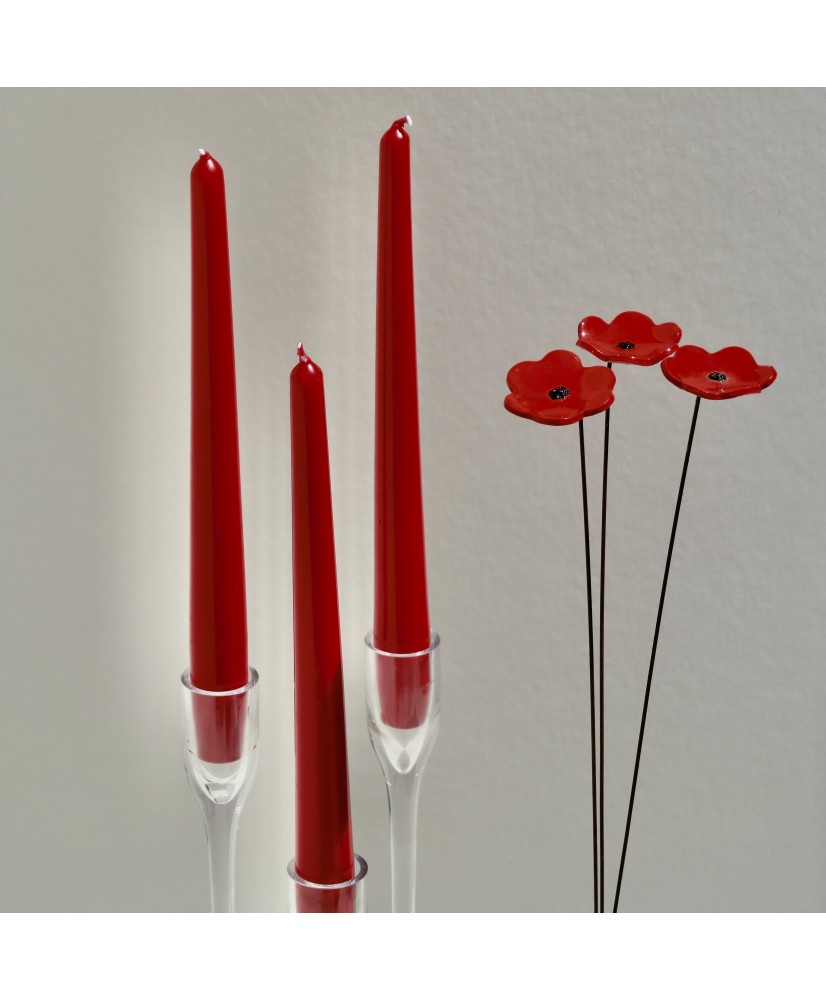 BOUGIE FLAMBEAU ROUGE 25 CM (FORMAT L) Une Parenthèse Bougie Bougies décoratives