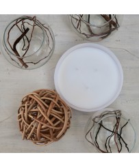 BOUGIE RUSTIQUE RONDE GRISE (DIAM. 15 CM) Une Parenthèse Bougie Bougies décoratives