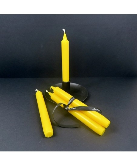 BOUGIE CHANDELLE DROITE JAUNE Une Parenthèse Bougie Bougies Chandelles