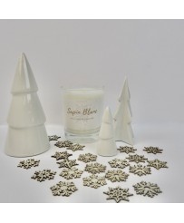 BOUGIE PARFUMÉE SAPIN BLANC  - Bougie de Noël