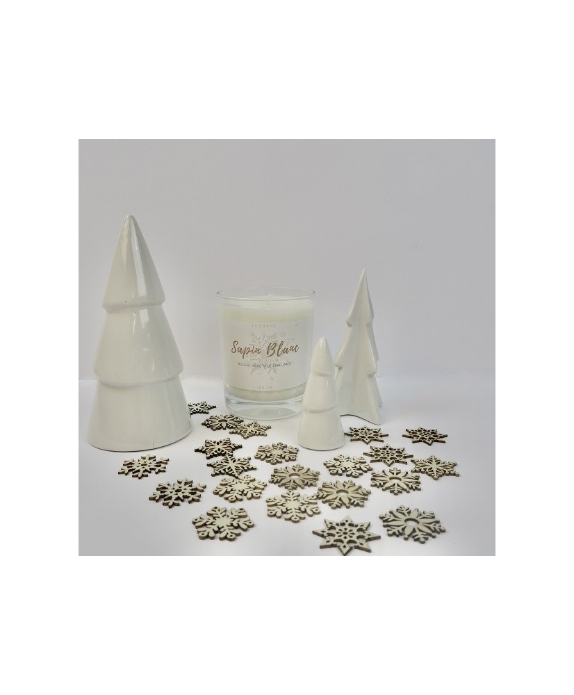BOUGIE PARFUMÉE SAPIN BLANC - Bougie de Noël BOUGIE PARFUMÉE SAPIN BLANC - Bougie de Noël