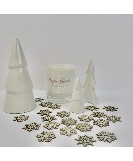 BOUGIE PARFUMÉE SAPIN BLANC  - Bougie de Noël