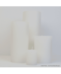 Bougies décoratives sans parfum blanches