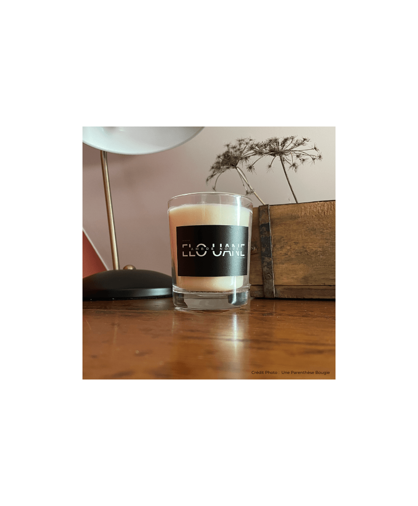 Bougie naturelle parfumee Ambre noire