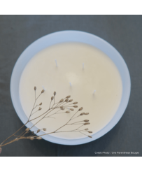 Bougie blanche Cire végétale 6 mèches