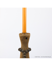 Bougeoir en bois exotique, africain