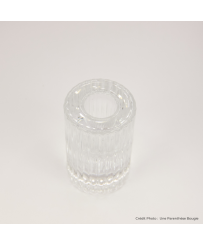 Petit bougeoir de table cotelé H8cm