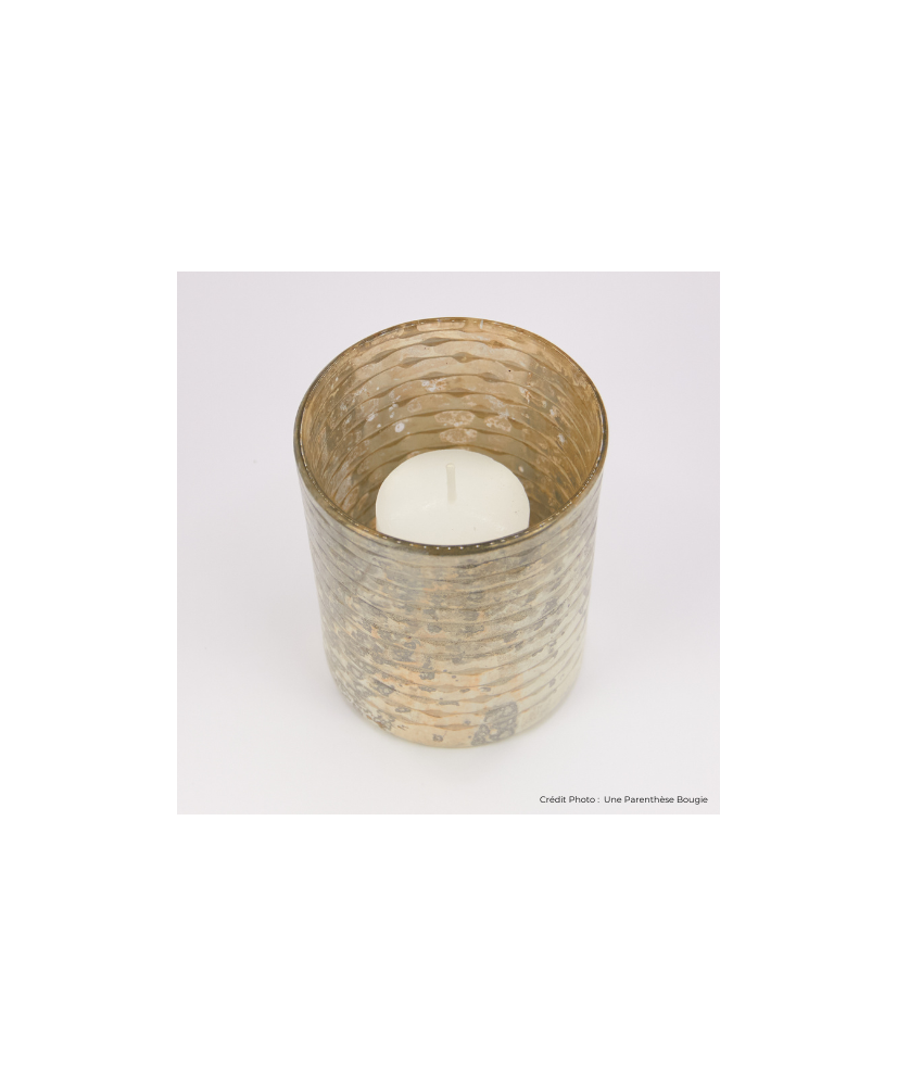petit vase photophore doré pour bougie votive