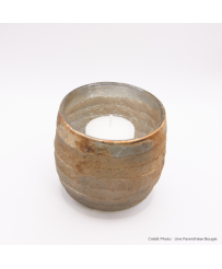 PHOTOPHORE  VOTIVE VERRE BRONZE