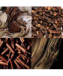 parfum bougie Elouane bois de cèdre (bois de santal, cannelle, clous de girofle)