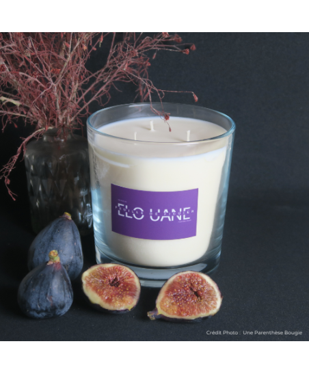 Bougie parfumee Figue - Cire vegetale - meche coton bio