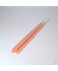 Lot de 2 bougies chandelle artisanales pour mariage