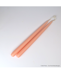 Lot de 2 bougies chandelle artisanales pour mariage