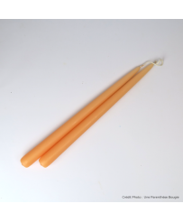 Lot de 2 bougies chandelle artisanales pour mariage