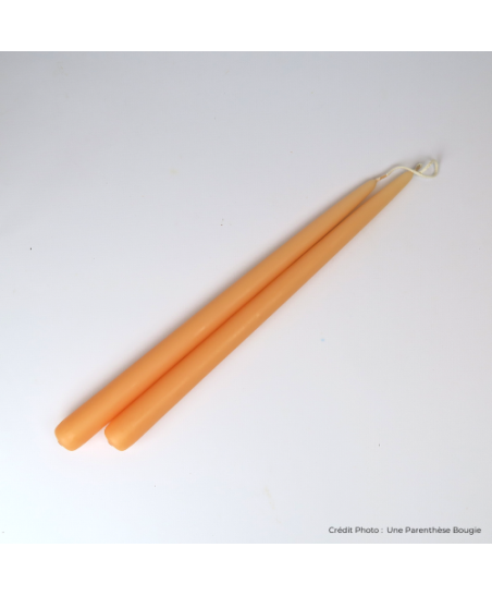 Lot de 2 bougies chandelle artisanales pour mariage