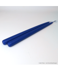 Lot de 2 bougies chandelle artisanales pour mariage