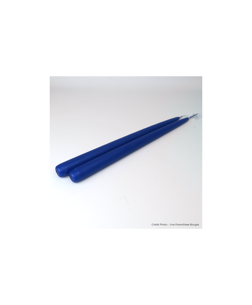 Lot de 2 bougies chandelle artisanales pour mariage