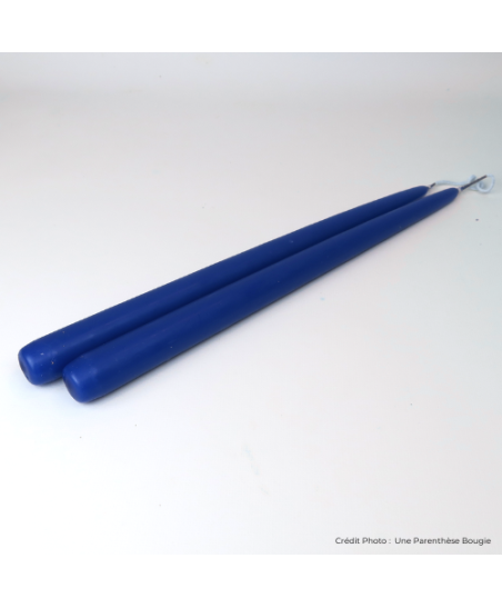 Lot de 2 bougies chandelle artisanales pour mariage